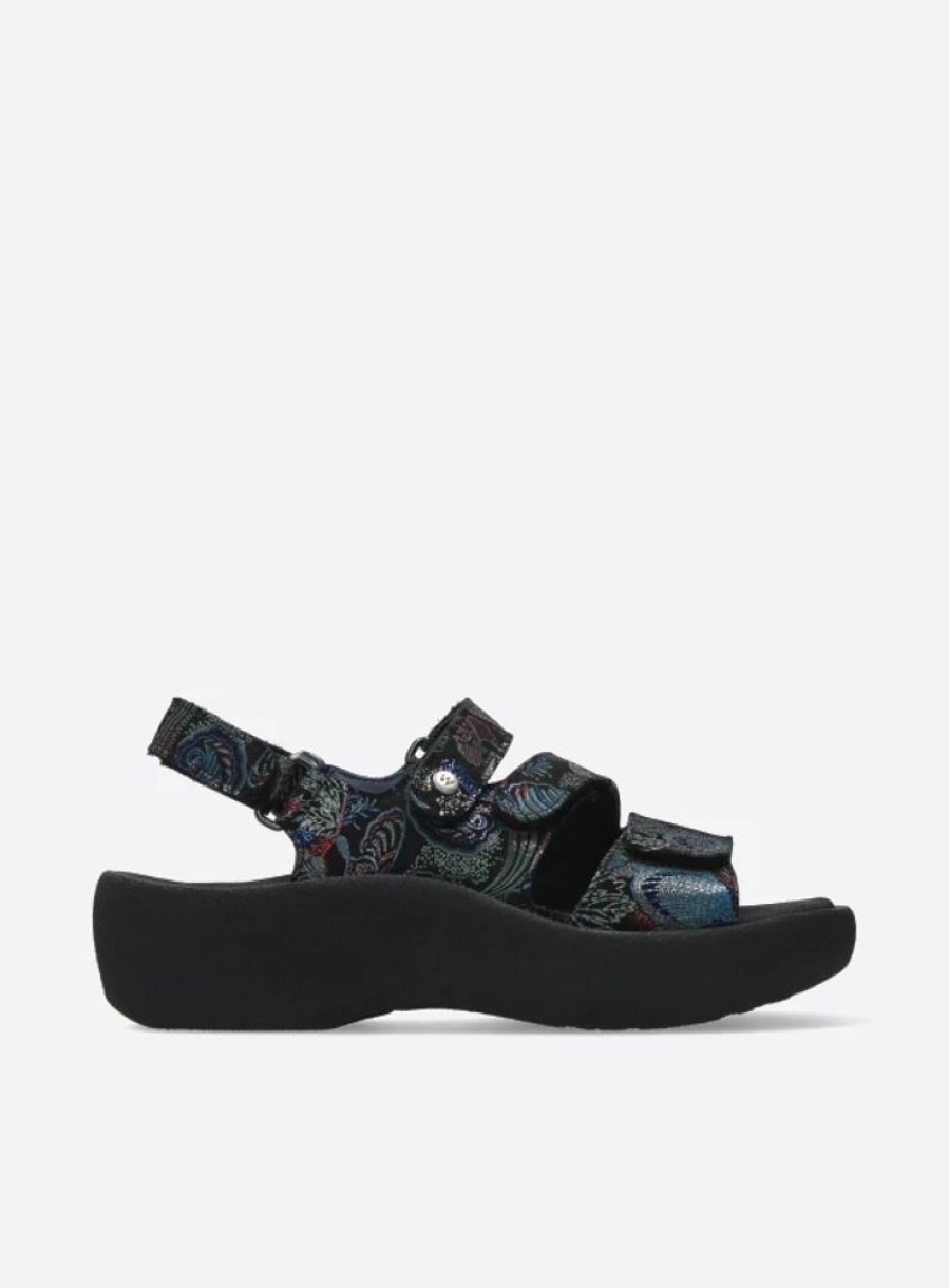 Dames Wolky | Avalon Zwart/Blauw Suede