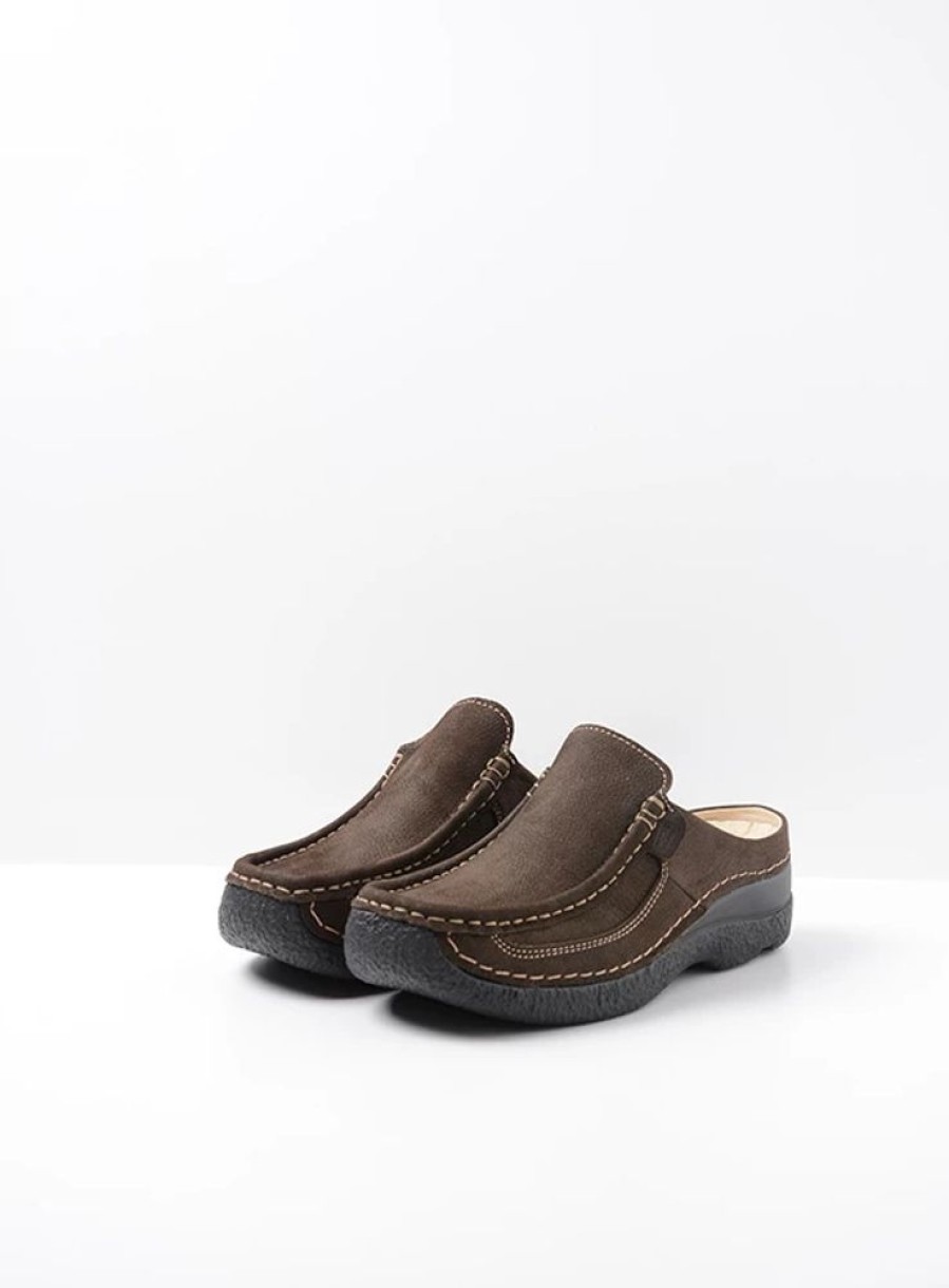 Dames Wolky | Roll Slide Cactus Nubuck