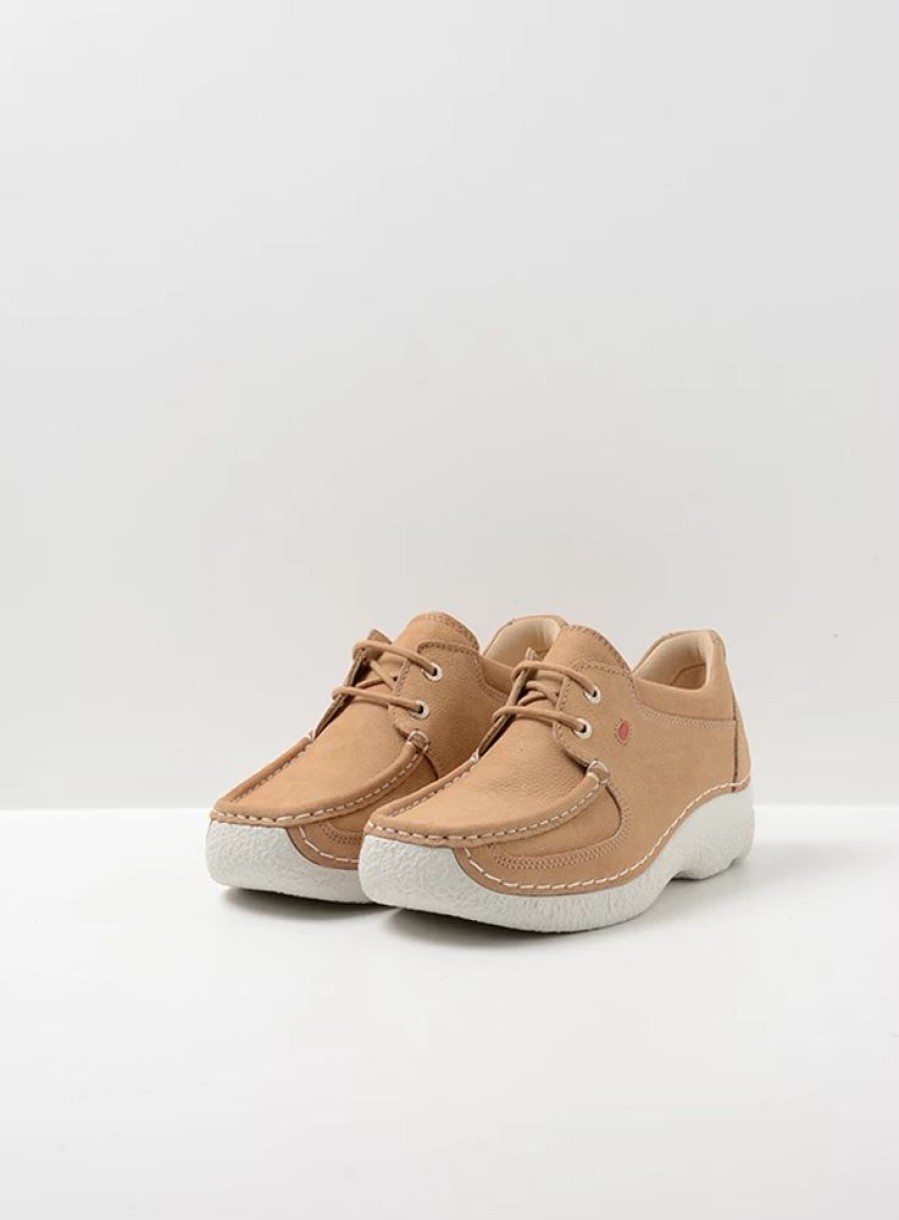 Dames Wolky | Roll Shoe Beige Nubuck