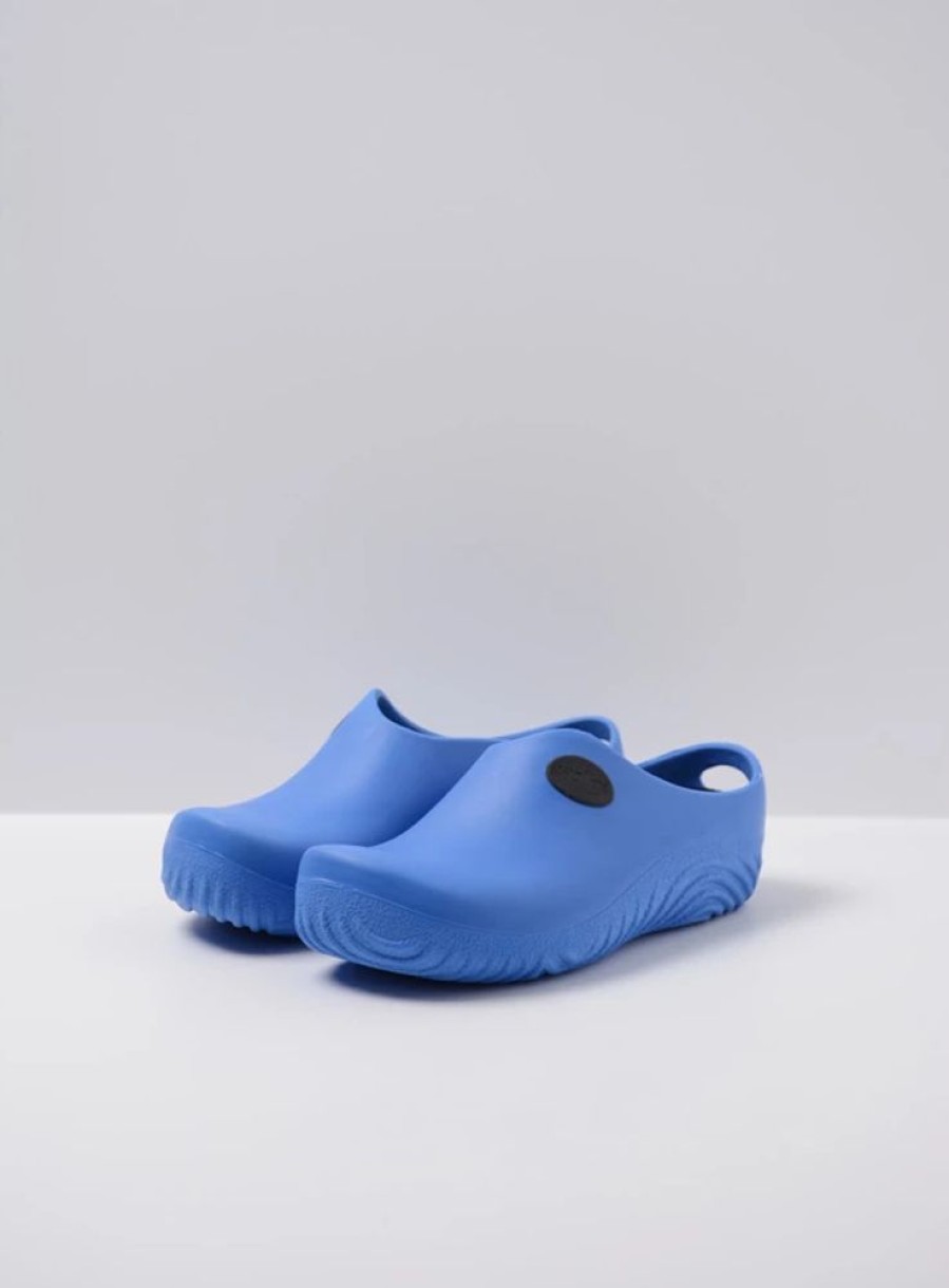 Dames Wolky | Ok Clog-Klomp Sky-Blue Pu