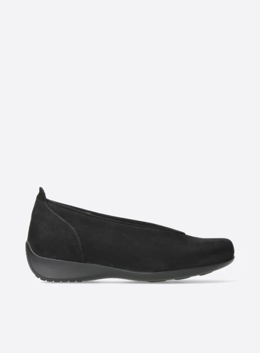 Dames Wolky | Ballet Zwart Nubuck