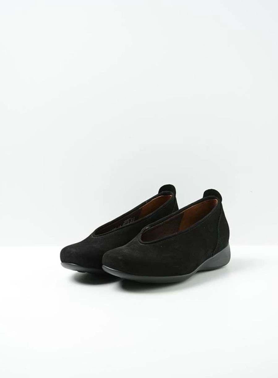 Dames Wolky | Ballet Zwart Nubuck