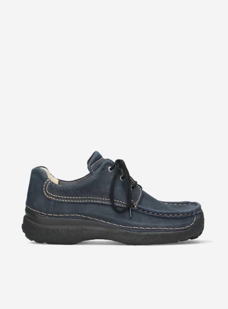 Heren Wolky | Roll Shoe Men Blauw Nubuck