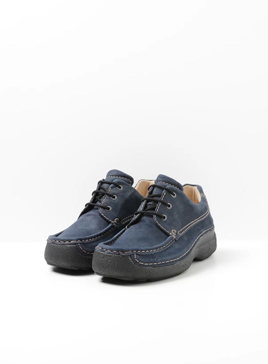 Heren Wolky | Roll Shoe Men Blauw Nubuck