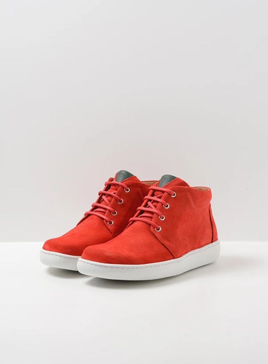 Dames Wolky | Kansas Lady Xw Rood Zomer Nubuck