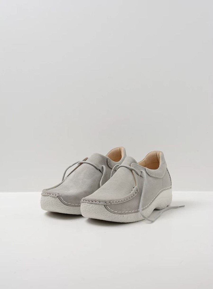 Dames Wolky | Seamy Shoe Lichtgrijs Nubuck