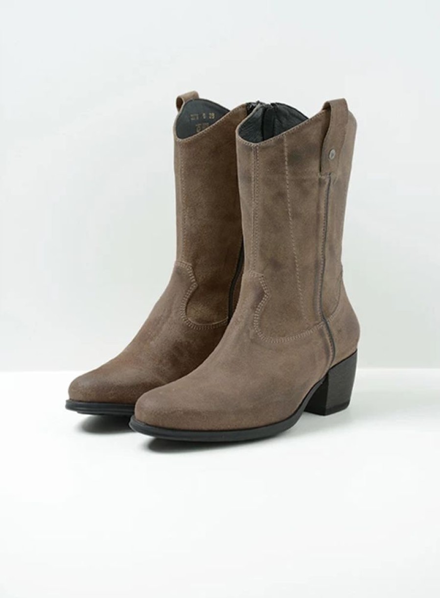 Dames Wolky | Caprock Hv Taupe Suede