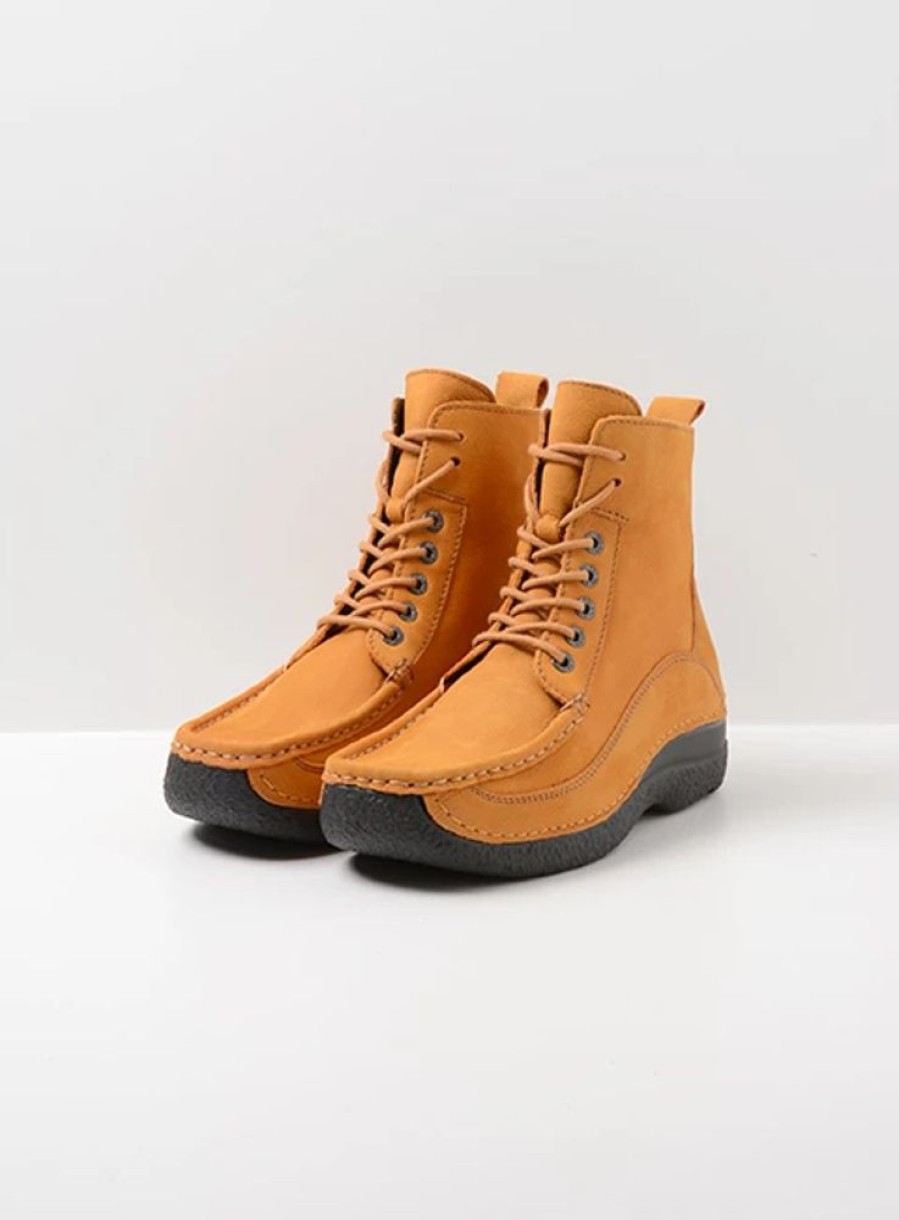 Dames Wolky | Roll Boot Oker Nubuck