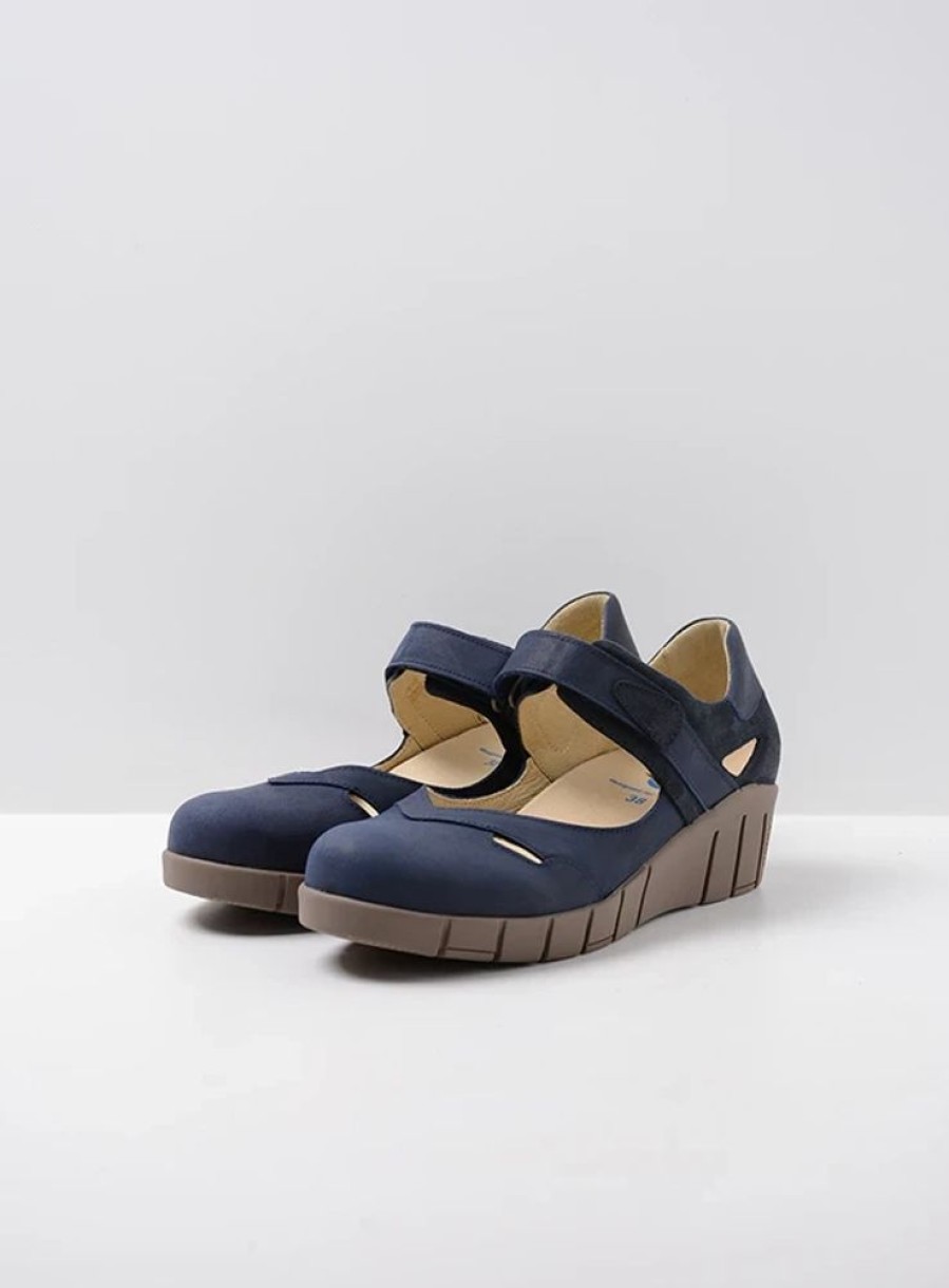 Dames Wolky | Charlotte Blauw Zomer Nubuck