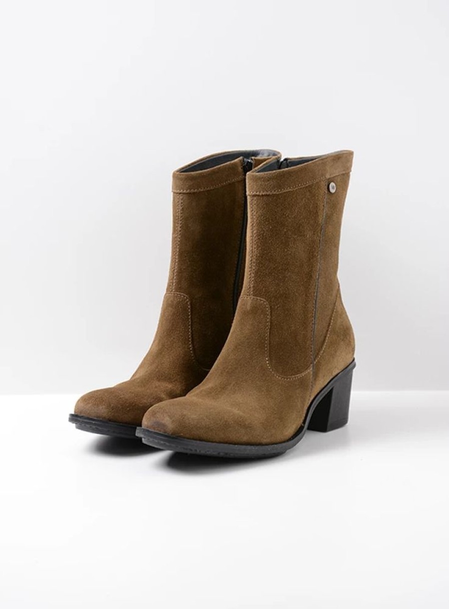 Dames Wolky | Mallow Donker Taupe Suede