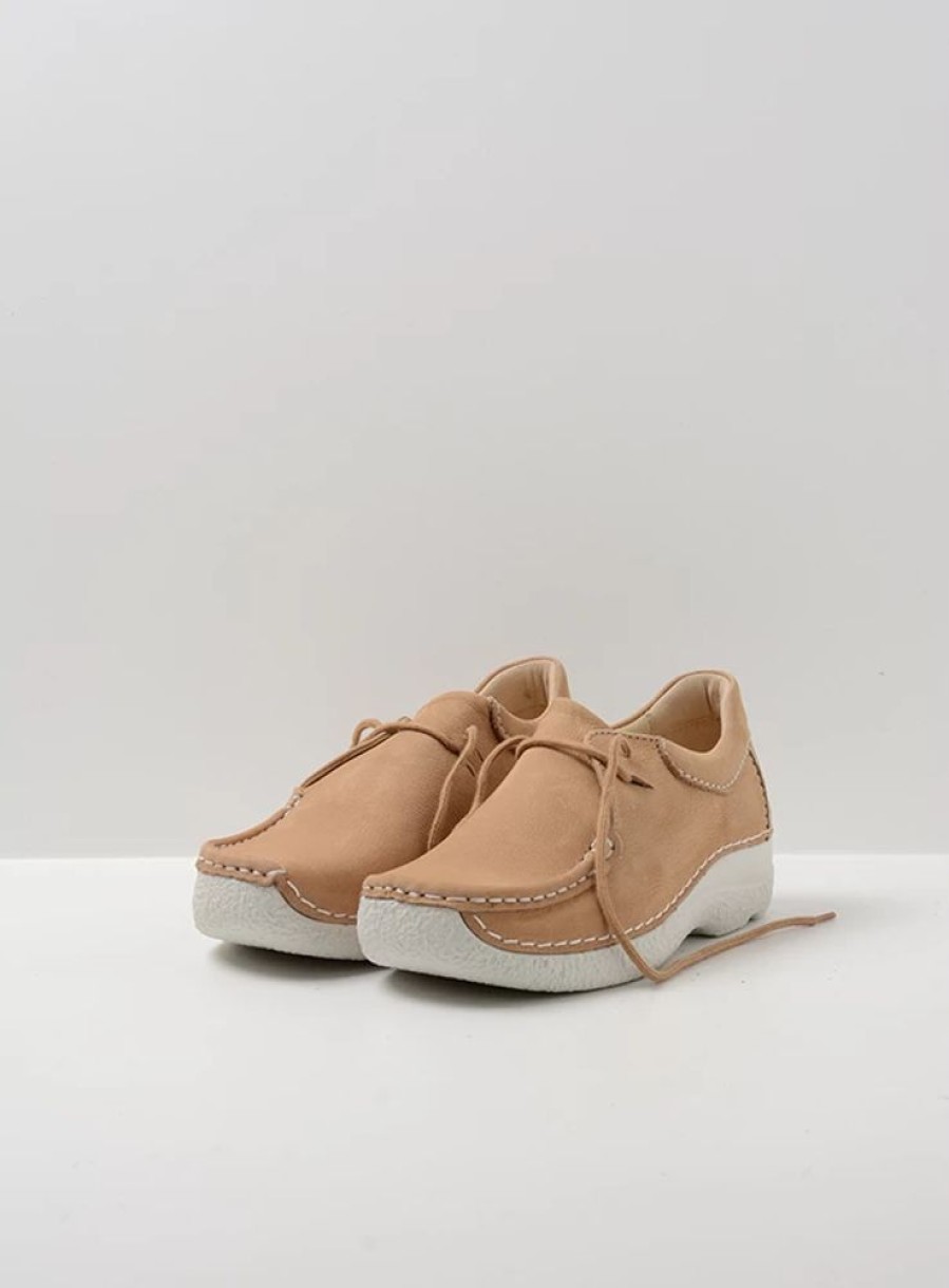 Dames Wolky | Seamy Shoe Beige Nubuck