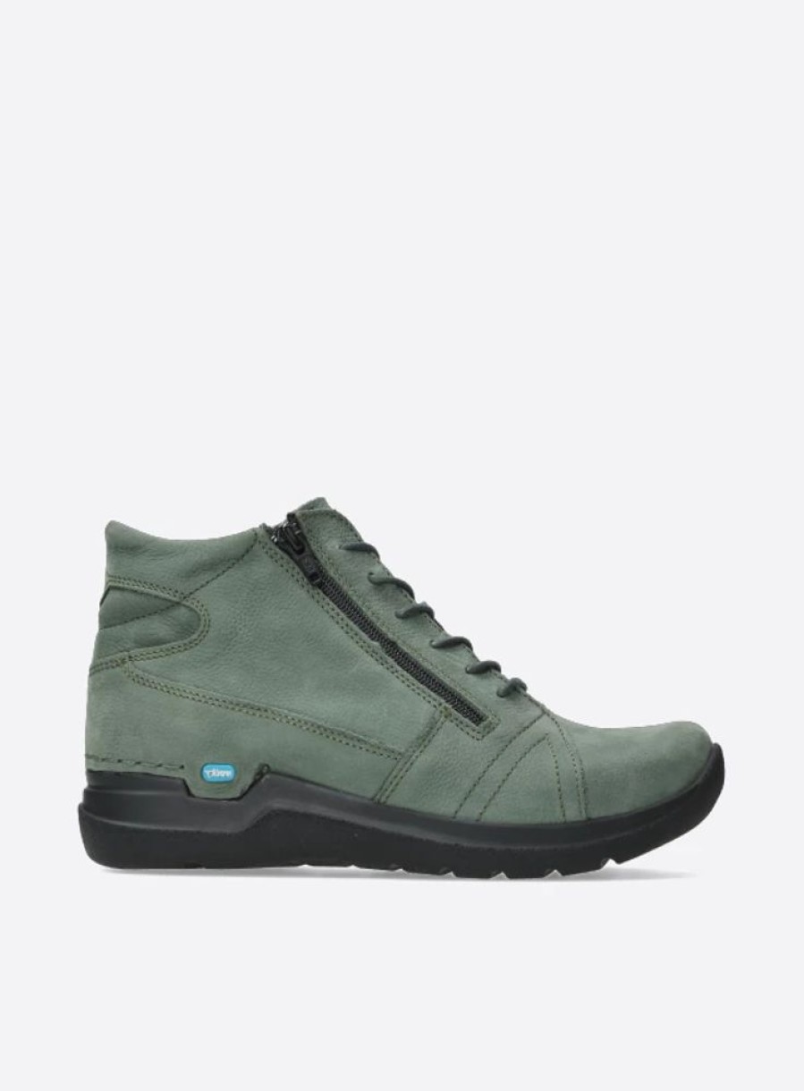 Dames Wolky | Why Saliegroen Nubuck