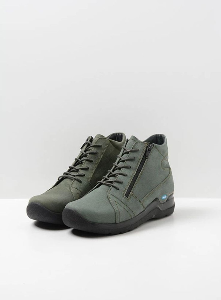 Dames Wolky | Why Saliegroen Nubuck