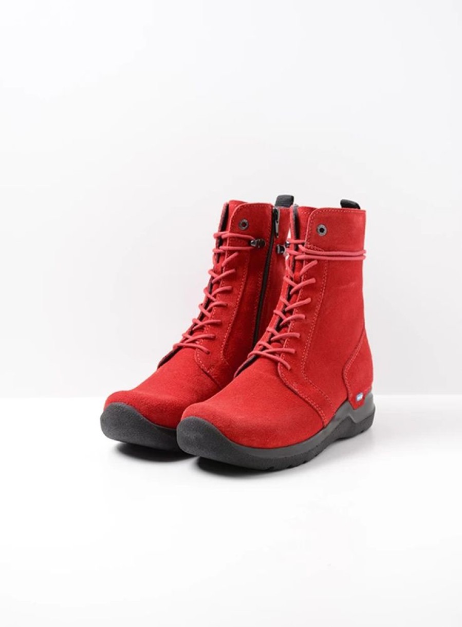 Dames Wolky | Bluff Rood Suede