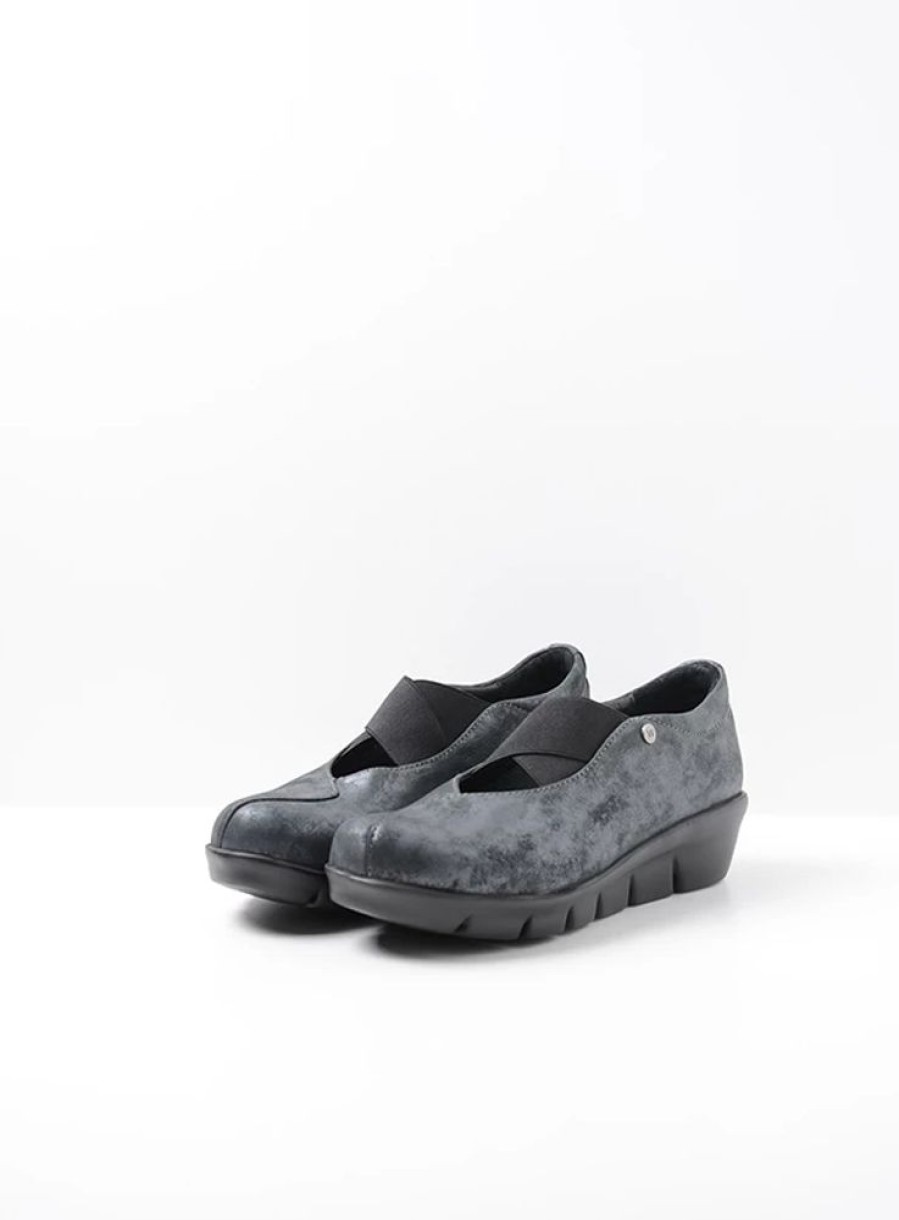 Dames Wolky | Cursa Zwart Metallic Nubuck