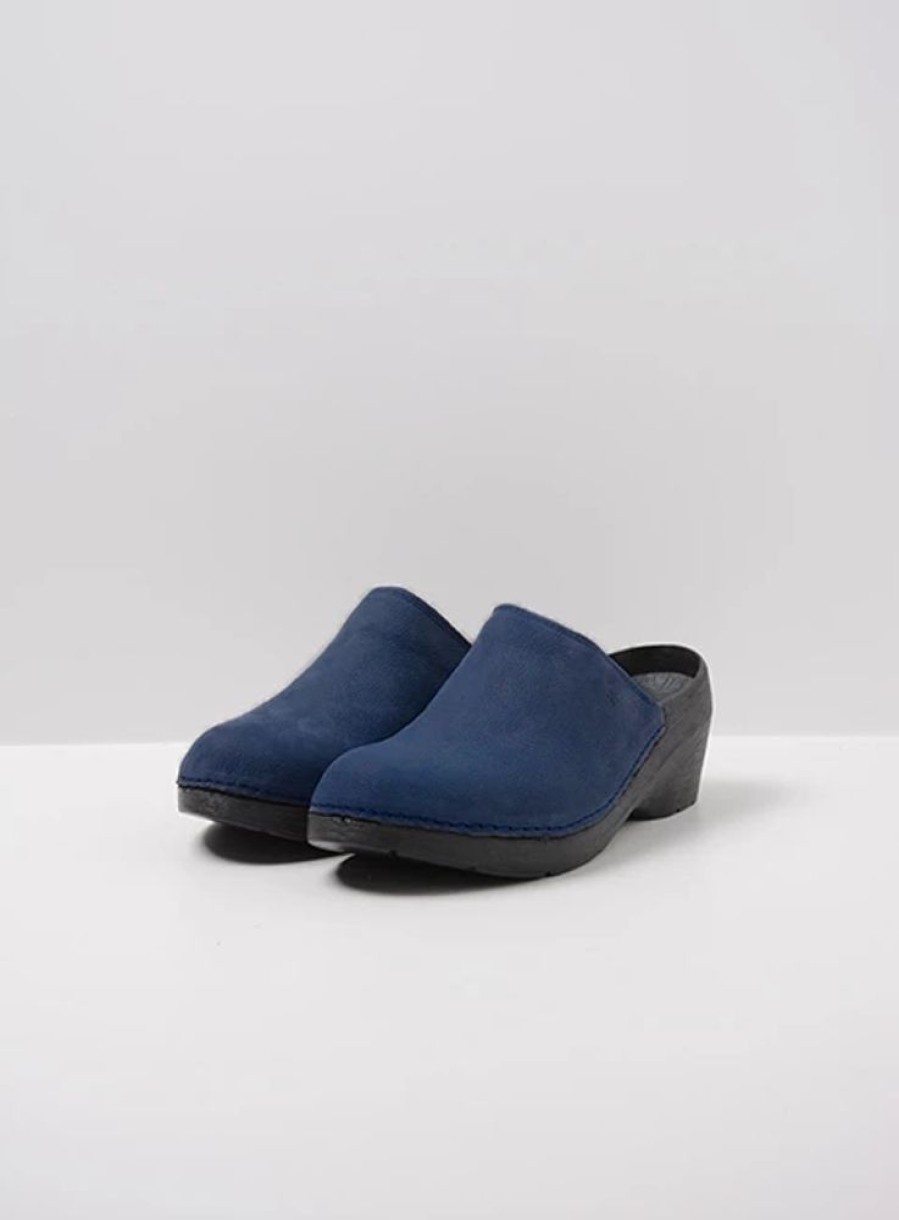 Dames Wolky | Pro-Clog Blauw Nubuck