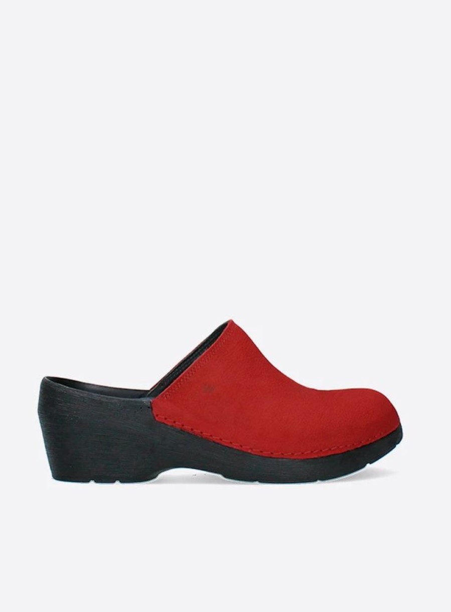 Dames Wolky | Pro-Clog Rood Nubuck