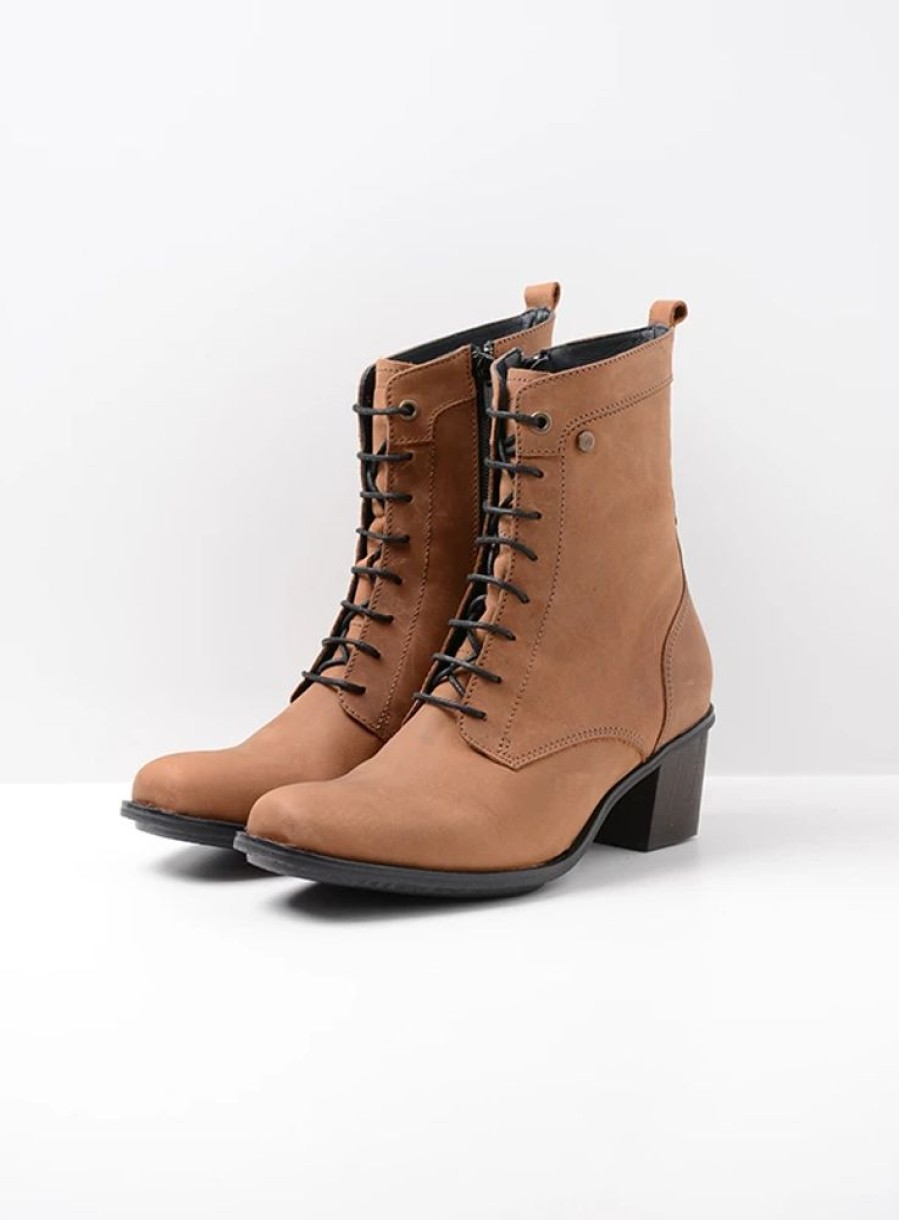 Dames Wolky | Cork Cognac Nubuck