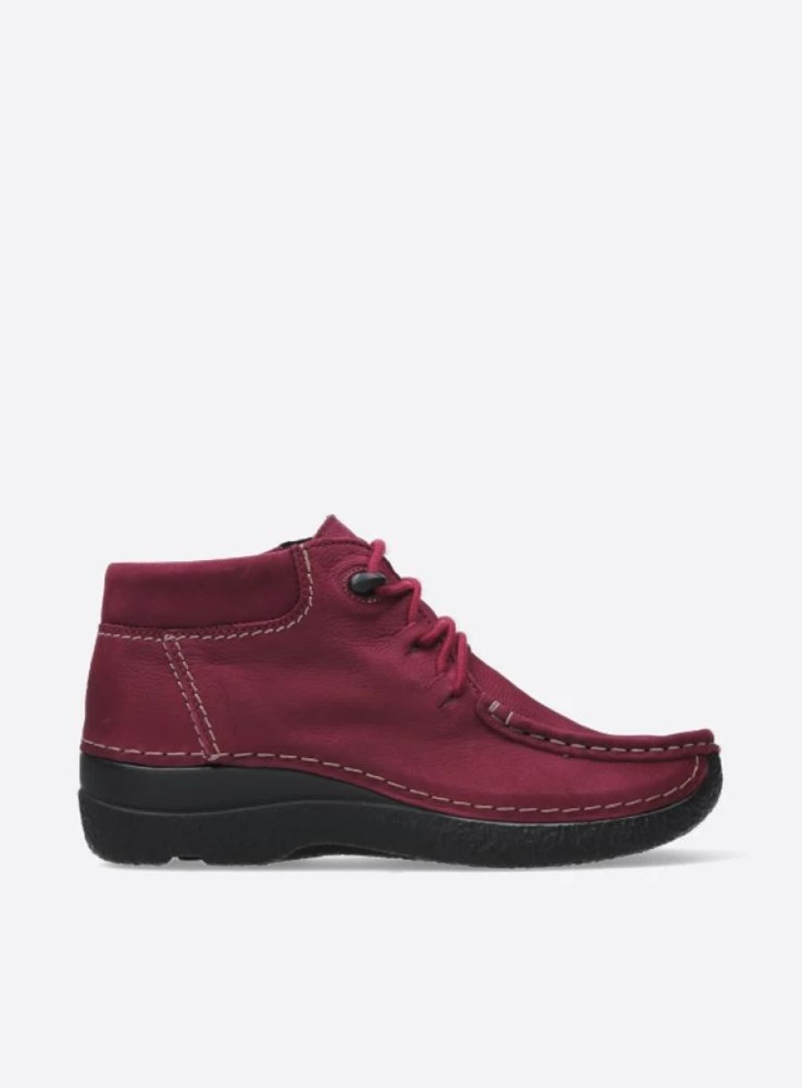 Dames Wolky | Seamy Moc Bordeauxrood Nubuck