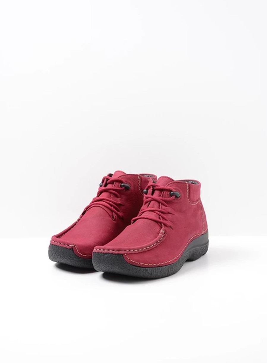 Dames Wolky | Seamy Moc Bordeauxrood Nubuck