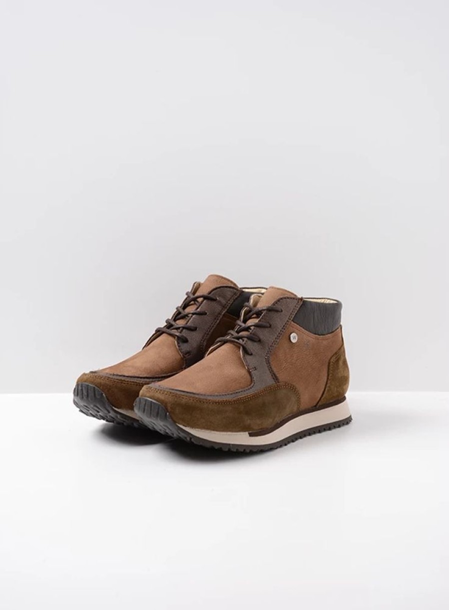 Dames Wolky | E-Boot Taupe Combi Leer