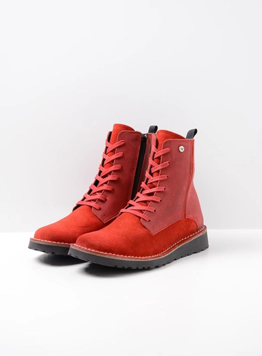 Dames Wolky | Wagga Wagga Rood Suede