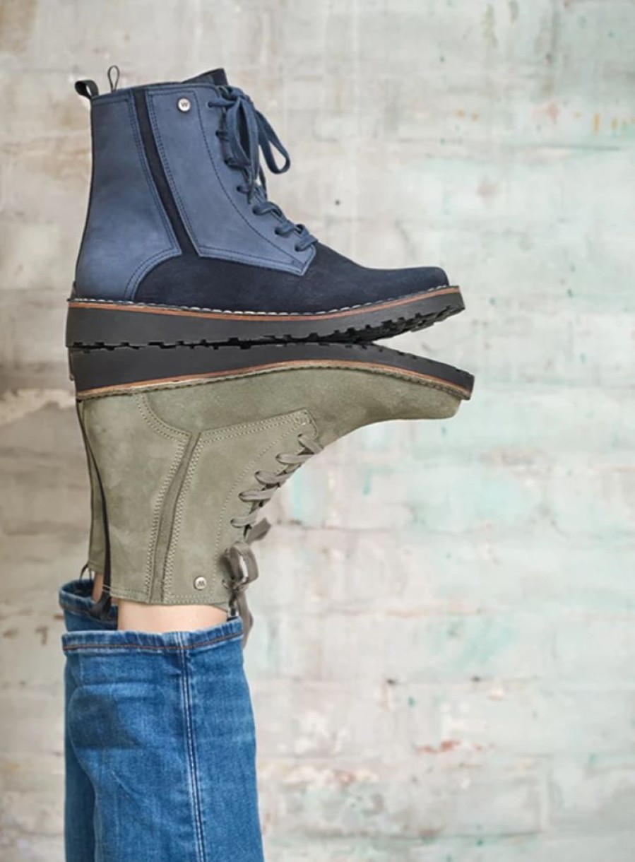 Dames Wolky | Wagga Wagga Grijsgroen Suede